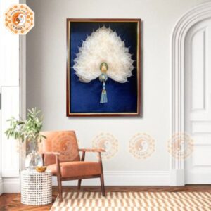 Tranh Lá bồ đề – Khổng Tước