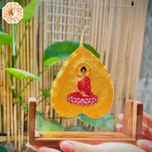 Tranh lá Bồ Đề Hình Phật Thích Ca Để Bàn (Mẫu 2)