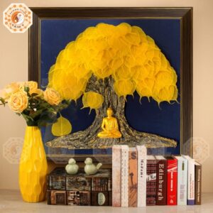 Tranh Phật Thích Ca Ngồi Thiền Dưới Gốc Cây Bồ Đề