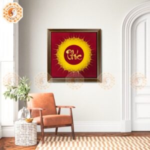 Tranh Lá Bồ Đề Thư Pháp chữ Phúc Treo Tường