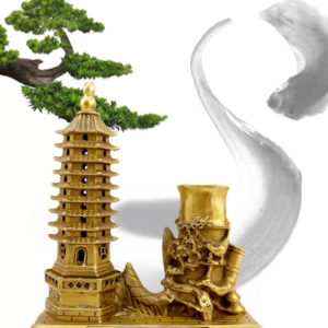 Tượng Tháp Văn Xương Và Ống Đựng bút