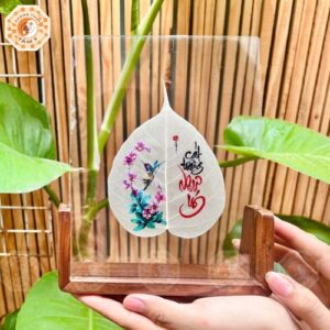 Tranh Lá Bồ Đề May Mắn Thành Công Để Bàn