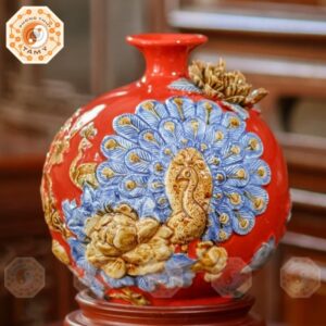 Bình Hút Tài Lộc Đắp Nổi Phú Quý Vinh Hoa