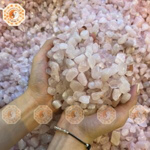 Đá Vụn Thạch Anh Hồng Mài Bóng