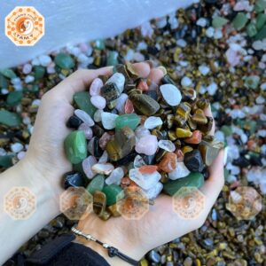 Đá Thạch Anh Vụn Ngũ Sắc Đánh Bóng Tự Nhiên