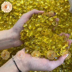 Đá Vụn Thạch Anh Vàng Mài Bóng Tự Nhiên (Vàng B)
