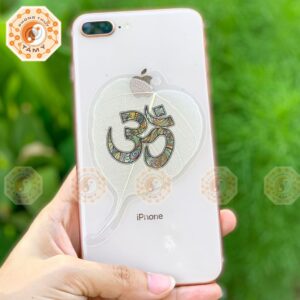 Lá Bồ Đề Chữ Om Màu Trắng Mẫu 1