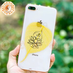 Lá Bồ Đề Thư Pháp - Chữ Om (Mẫu 2)