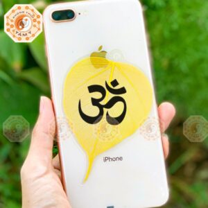 Lá Bồ Đề Chữ Om Mẫu 3 Màu Vàng