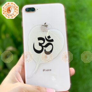 Lá Bồ Đề Chữ Om Mẫu 3 Màu Trắng