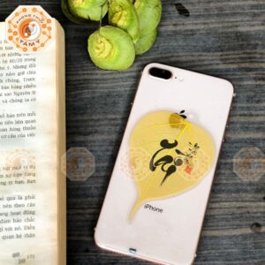 Lá Bồ Đề Thư Pháp Chữ Tài (Chúc May Mắn Và Bình An)