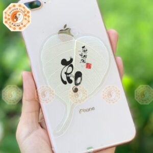 Lá Bồ Đề Chữ Thọ Màu Trắng