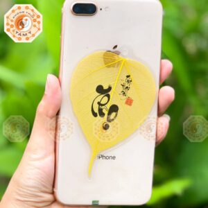 Lá Bồ Đề Chữ Thọ Màu Vàng