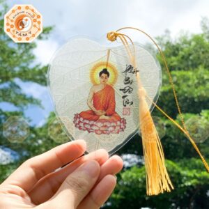 Lá Bồ Đề - Hình Đức Phật Thích Ca, Phát Bồ Đề Tâm (Mẫu 2)