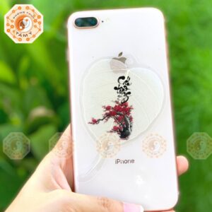 Lá Bồ Đề Thư Pháp Cát Tường Như Ý Cành Đào