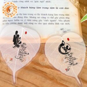 Lá Bồ Đề Thư Pháp Chữ Cha 1