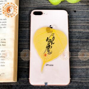 Lá Bồ Đề Thư Pháp Chữ Hạnh Phúc