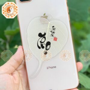 Lá Bồ Đề Thư Pháp Chữ Thọ Để Ốp Điện Thoại