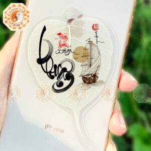 Lá Bồ Đề Thư Pháp Chữ Thuận Buồm Xuôi Gió ( Mới )