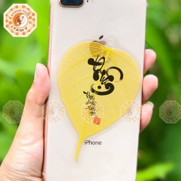 Lá Bồ Đề Thư Pháp Chữ Thuận Để Ốp Điện Thoại