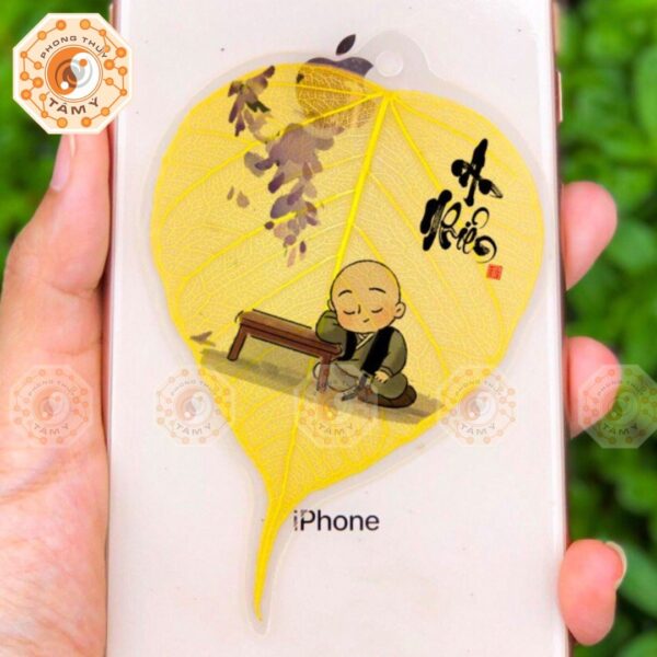 Lá Bồ Đề Thư Pháp Chú Tiểu An Nhiên