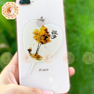 Lá Bồ Đề Thư Pháp Chú Tiểu Cây Phong