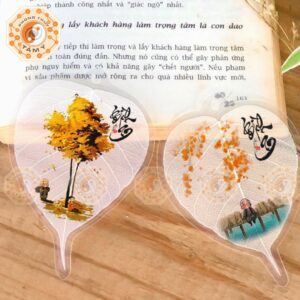 Lá Bồ Đề Thư Pháp Chú Tiểu Cây Phong