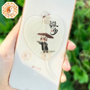 Lá Bồ Đề Thư Pháp Chú Tiểu Che Ô 3