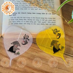 Lá Bồ Đề Thư Pháp Chú Tiểu Ếch Con 4