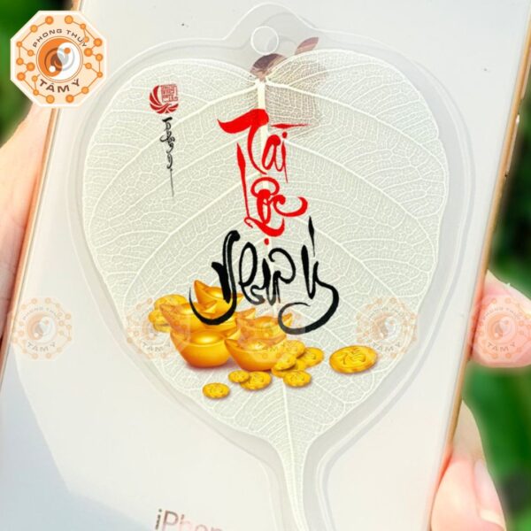 Lá Bồ Đề Thư Pháp Tài Lộc Như Ý