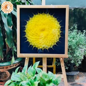 Tranh Lá Bồ Đề Xếp Lớp (50x50cm)